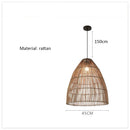 Axyaa Handmade Rattan Chandelier: Elegant Woven Art Lamp for Bedroom, Dining & Study Room