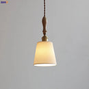 Axyaa Flower Ceramic Pendant Lights: France Style Home Decor LED Handing Lamp