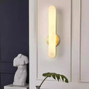 Axyaa Marble Wall Lamp: Luxury Copper Lighting for Living Room, Bedroom, and Corridor