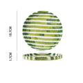 Axyaa Hand-Drawn Green Stripe Ceramic Coffee Cup with Breakfast Plate - Creative Tea Mug