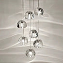 Axyaa Crystal Chandeliers: Modern LED Hanging Ceiling Lamp for Living Room Indoor Lighting