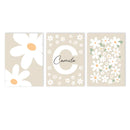 Axyaa Daisy Custom Name Poster Nursery Wall Art Kids Room Decor