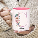 Axyaa Floral Custom Mug - Personalized Tea Cup, Creative Gift for Birthday & Mother's Day