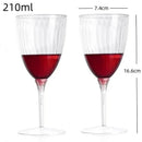 Axyaa 210ml Disposable Clear Plastic Champagne Flutes for Weddings & Parties