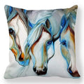 Axyaa Horse Printed Pillowcase 45x45cm Polyester Home Sofa Decor Throw Pillow Cover