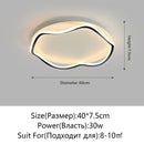 Axyaa LED White Ceiling Lamp with Remote Control Dimming for Modern Round Bedroom Lighting