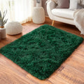 Axyaa Plush Green Area Rug for Modern Home Decor & Cozy Living Spaces