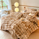 Axyaa Rabbit Wool & Milk Wool Four-Piece Set - Colorful & Warm