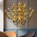Axyaa Designer Chandeliers LED Lighting Fixtures for High Rise VillaStaircase and Dining Room