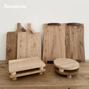 Axya Solid Wood Cutting Board Display Tray Wedding Props Home Decor