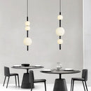 Axyaa Glass LED Chandelier for Modern Minimalist Restaurant, Coffee Shop, Bar, Bedroom