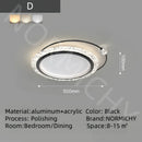 Axyaa Gold Acrylic LED Round Ceiling Lamp - Modern Minimalist Nordic Chandelier