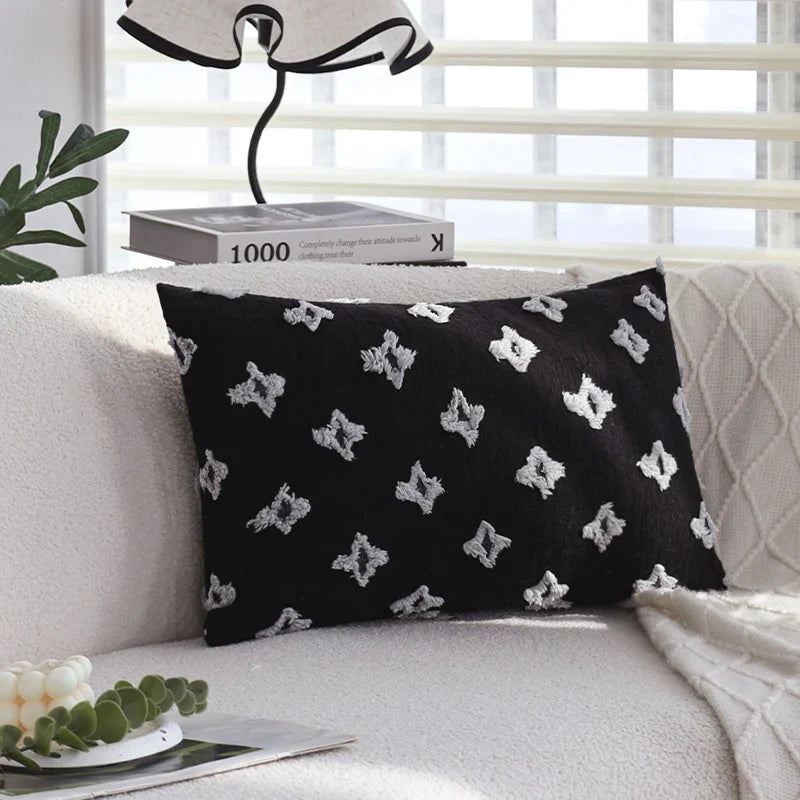 Axyaa 30x50 Black Cushion Covers for Sofa, Chair, and Bed Decor