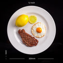 Axyaa Melamine Steak Trays Round Dinner Plates Dining Sets Hotel Househould