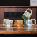 Axyaa Irregular Rope Ceramic Coffee Cup Set Retro Japanese Style Tea Mug