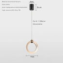 Axyaa LED Ring Pendant Light, Modern Bedroom Living Room Lighting Fixture