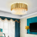 Axyaa Luxury Crystal LED Ceiling Lamp Modern Chandelier for Home Decoration