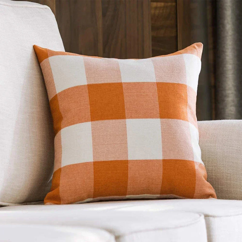 Plaid Pillow Covers 45x45cm for Cozy Home Decor - Axyaa