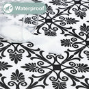 Axyaa Waterproof Fitted Round Vinyl Tablecloth for Outdoor Picnics and Camping
