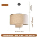 Axyaa Linen LED Pendant Chandelier for Home Decor