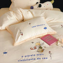 Axyaa Brushed Cotton Bedding Set with Sheets and Pillowcases