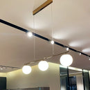 Axyaa French Glass Ball Chandelier: Modern Vintage LED Ceiling Pendant Light