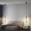 Axyaa Black Nordic LED Chandelier for Home Restaurant Bar, Minimalist Art Acrylic Lighting