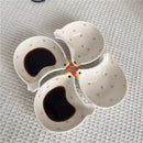 Axyaa Chicken Shaped Ceramic Seasoning Plates - Set of 4