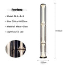 Axyaa Modern Glass LED Floor Lamp Living Room Bedroom Lighting Fixtures