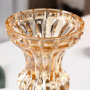 Axyaa Crystal Flower Vase Glass Artistic Nordic Home Decor for Salon and Living Room