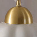 Axyaa White Ceramic Brass LED Pendant Light - Modern Nordic Hanging Lamp