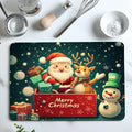 Axyaa Christmas Kitchen Drain Pads Tableware Mat Set