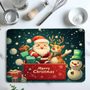 Axyaa Christmas Kitchen Drain Pads Tableware Mat Set