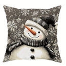 Axyaa Christmas Tree Snowman Pillowcase for Home Sofa Decoration