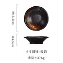 Axyaa Splashing Ink Sashimi Bowl Retro Salad Dessert Ceramic Tableware
