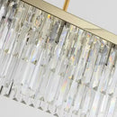 Axyaa Nordic Crystal Rectangle Chandelier - Luxury Pendant Light for Kitchen Island