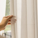 Axyaa White Vertical Louver Screen Curtain Blackout Phantom - Bay Window, Balcony Sunshade