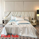 Axyaa Embroidered Silk Summer Quilt 4-Piece Bedding Set