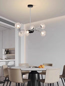 Axyaa Glass Chandelier: Modern Luxury Living Room Lights