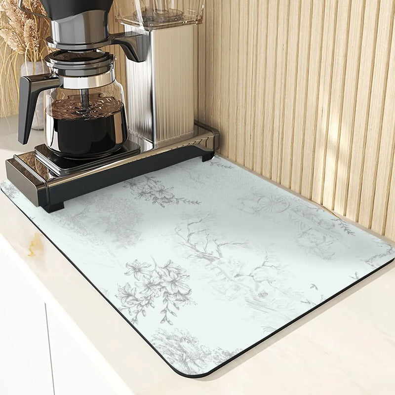 Silicone Plant Pattern Table Mat for Kitchen - Axyaa Landscape Style Decor