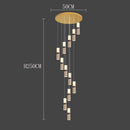 Axyaa Crystal Chandelier Stair Pendant Living Room Light Modern Interior Lighting