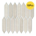 Axyaa Long Hexagon Peel and Stick 3D Wall Panels - Set of 10