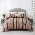 Geometric Boho Duvet Set + Pillowcase, 2/3pc Polyester Bedding, Single King Size, Axyaa Brand