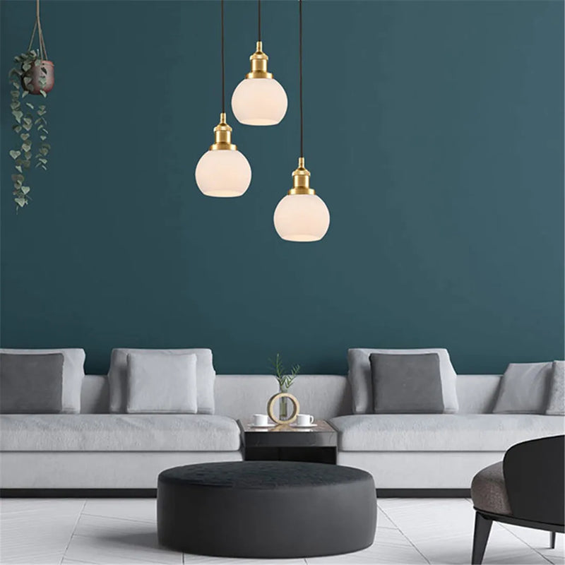 Opal White Glass Shade Replacement Pendant Lamp Frosted Glass Globes for Axyaa