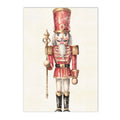 Merry Nutcracker Ornament Canvas Wall Art Nordic Poster - Axyaa Kids Room Decor