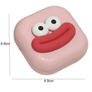Axyaa Sausage Mouth Contact Lens Case: Cute & Portable Travel Container Box