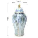 Axyaa Gold General Jar: European Style Home Decor & Tabletop Ceramic Decoration
