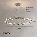Circular Crystal Ceiling Light by Axyaa - Luxurious Living Room Decor
