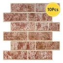 Axyaa 3D Faux Brick Wall Sticker, Self-adhesive Panels for Kitchen, Bedroom, Living Room