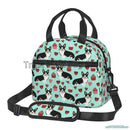Axyaa Corgi Dogs Thermal Lunch Bag Insulated Tote with Shoulder Strap